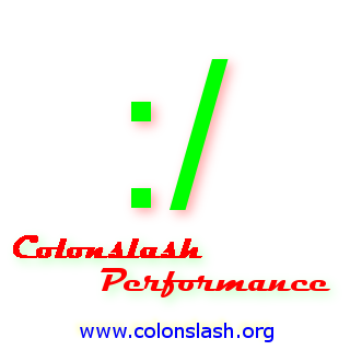 colonslash performance logo :/